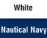 White/Nautical Navy
