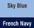 Sky Blue/French Navy