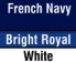 French Navy/Bright Royal/White