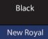 Black/ New Royal