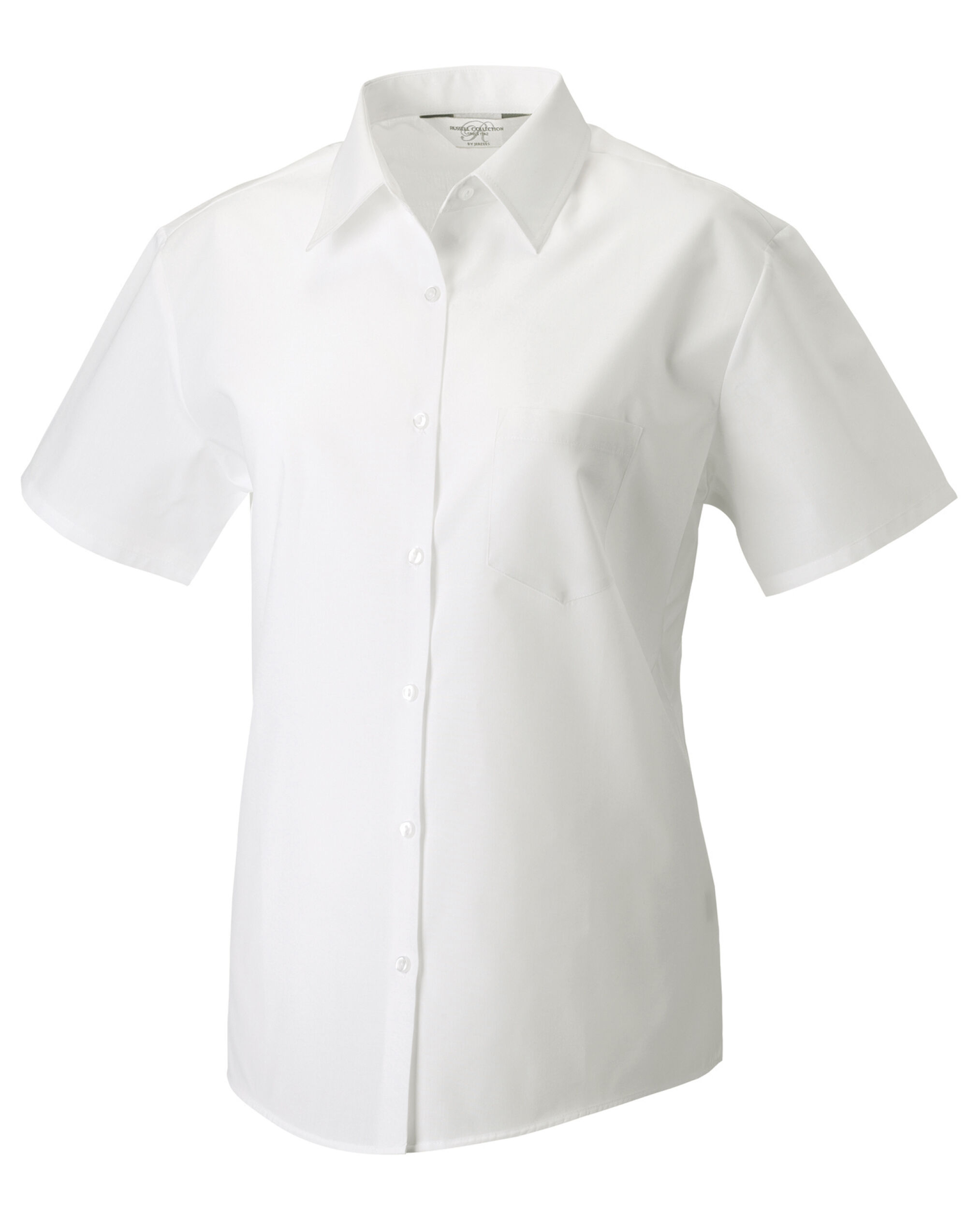 Ladies' Short Sleeve Polycotton Easy Care Poplin Shirt